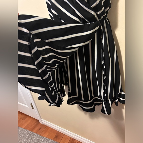 Blue Rain faux wrap romper- looks like a dress - Picture 4 of 7